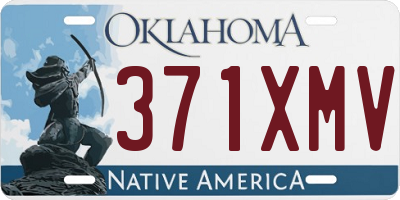OK license plate 371XMV