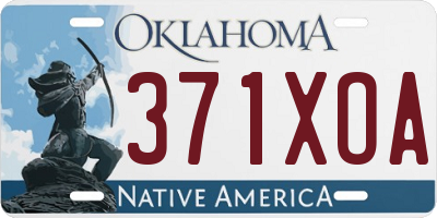 OK license plate 371XOA