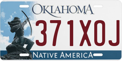 OK license plate 371XOJ