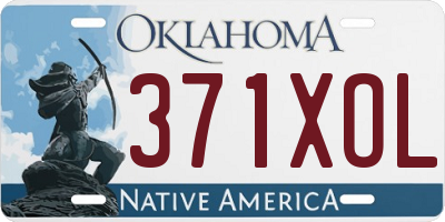 OK license plate 371XOL