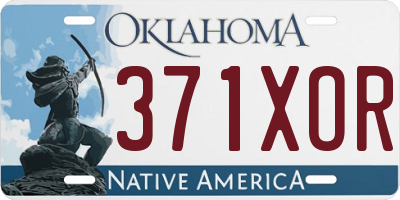 OK license plate 371XOR