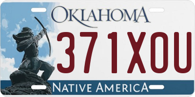 OK license plate 371XOU