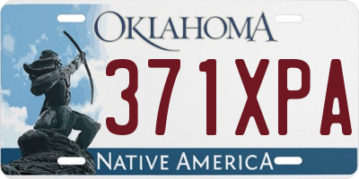 OK license plate 371XPA