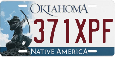 OK license plate 371XPF