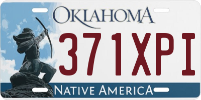 OK license plate 371XPI