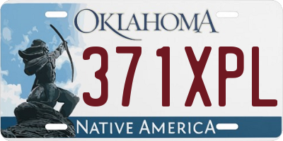 OK license plate 371XPL