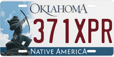 OK license plate 371XPR