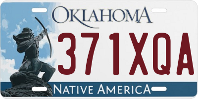 OK license plate 371XQA