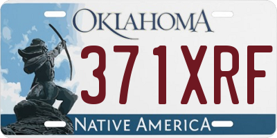 OK license plate 371XRF