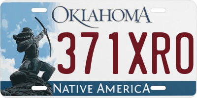 OK license plate 371XRO