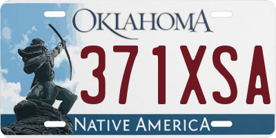 OK license plate 371XSA