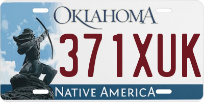OK license plate 371XUK