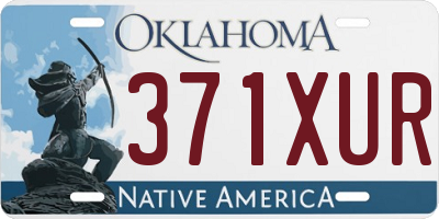 OK license plate 371XUR