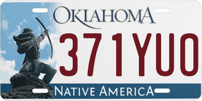OK license plate 371YUO
