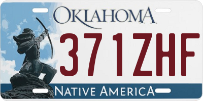 OK license plate 371ZHF