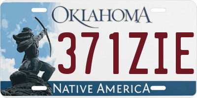 OK license plate 371ZIE