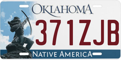 OK license plate 371ZJB