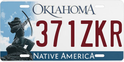 OK license plate 371ZKR