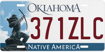OK license plate 371ZLC