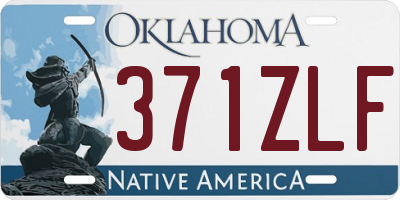 OK license plate 371ZLF