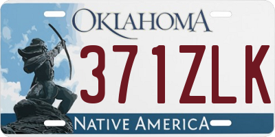 OK license plate 371ZLK
