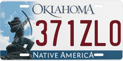 OK license plate 371ZLO