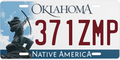 OK license plate 371ZMP