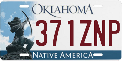 OK license plate 371ZNP