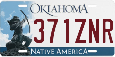 OK license plate 371ZNR