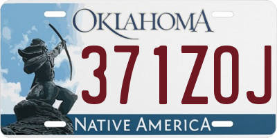 OK license plate 371ZOJ