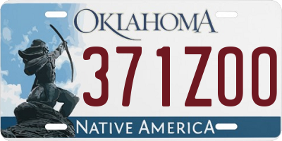 OK license plate 371ZOO