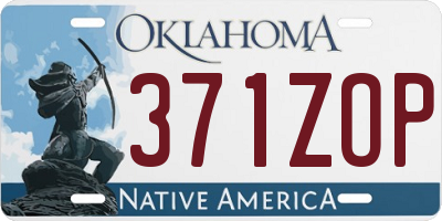 OK license plate 371ZOP
