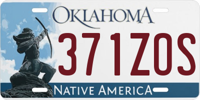 OK license plate 371ZOS