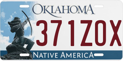 OK license plate 371ZOX