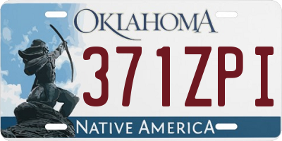 OK license plate 371ZPI