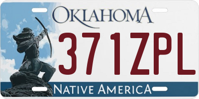 OK license plate 371ZPL