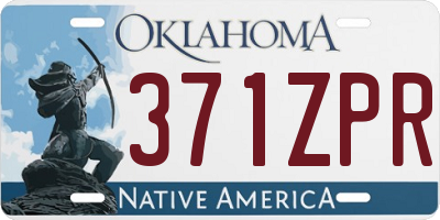 OK license plate 371ZPR
