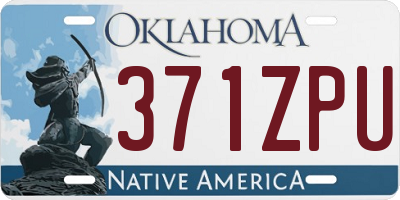 OK license plate 371ZPU