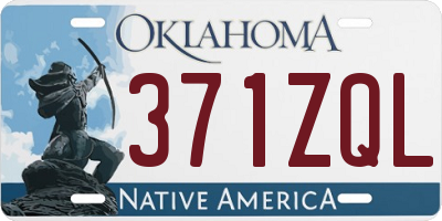 OK license plate 371ZQL