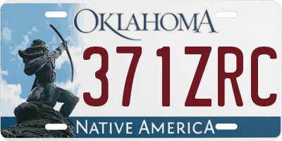 OK license plate 371ZRC