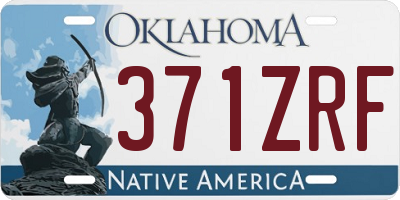 OK license plate 371ZRF