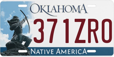 OK license plate 371ZRO