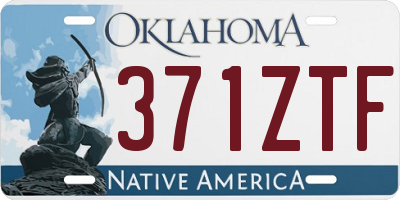 OK license plate 371ZTF