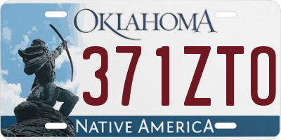 OK license plate 371ZTO