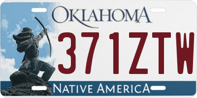 OK license plate 371ZTW