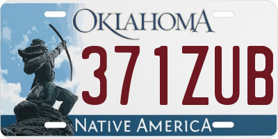 OK license plate 371ZUB