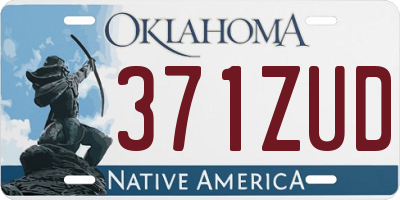 OK license plate 371ZUD