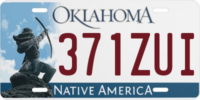 OK license plate 371ZUI