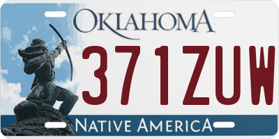 OK license plate 371ZUW