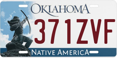 OK license plate 371ZVF